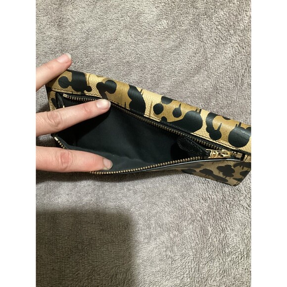 Coach Wallet Womens Accordion Clutch Leopard Print Zip Pocket Animal Print - Picture 7 of 7